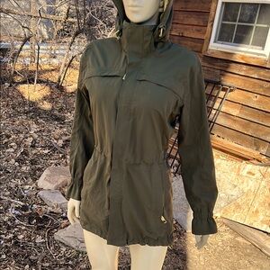 * REI Parma removable hood Olive Green Hooded Jacket